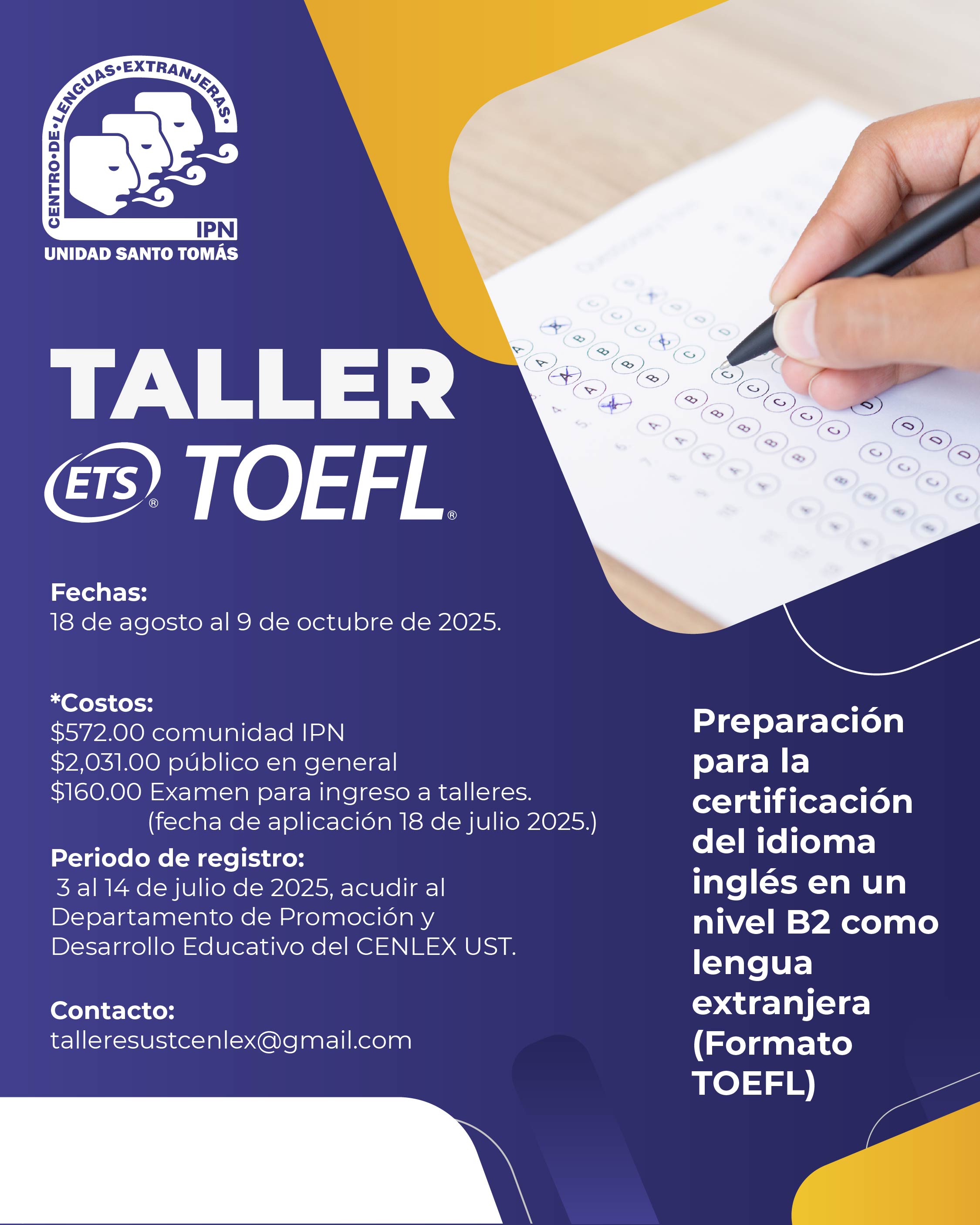 Examen de Colocación